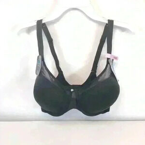 Bali Women’s Smoothing Comfort Breathable Cups Adjustable Straps Black Bra 34D
